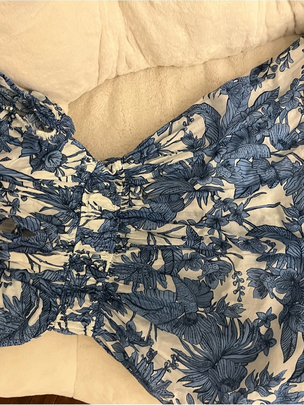 Francesca's Collections Blue and White Floral Dress